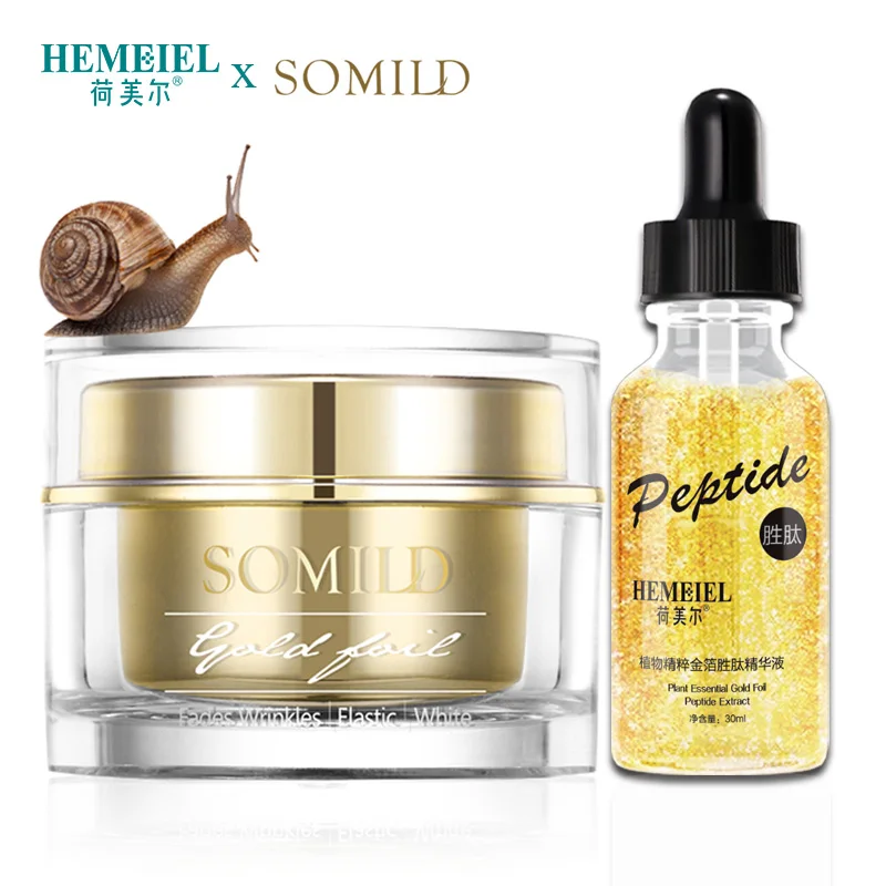 

Омолаживающая сыворотка для лица HEMEIEL SOMILD крем с золотом, для удаления морщин, отбеливающая сыворотка, эссенция корейской улитки, увлажняющ...