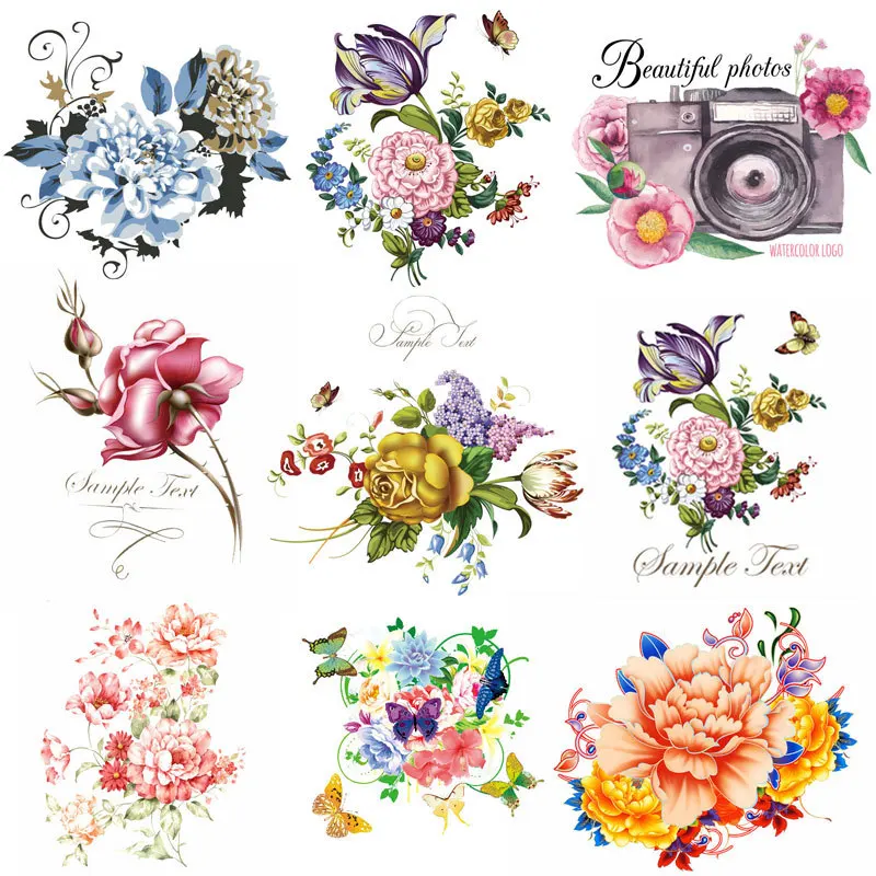 Утюжок для одежды Diy милый цветочный узор экологичный пластырь 2 шт.|Аппликации