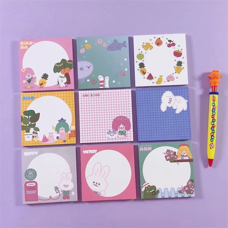 80 листов в упаковке милые корейские Симпатичные блокноты для записей виде
