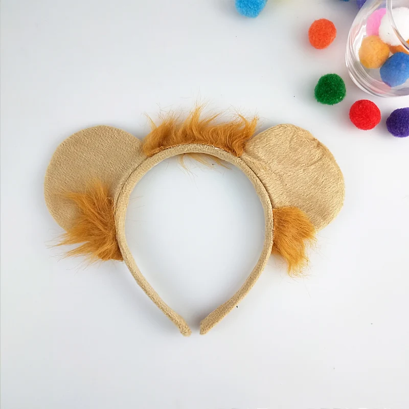 

Party Children Kids Animal Lion Panda Monkey Headband Headwear Cosplay Set Decoration Halloween Christmas
