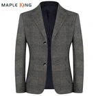 Новый мужской велюровый блейзер мужской Корейский модный клетчатый деловой костюм куртки костюм мужской 4XL Повседневный блейзер пальто для мужчин одежда