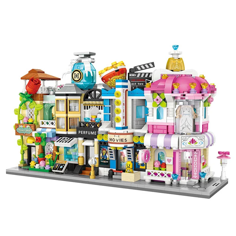 Лоз мини-блоки Игрушечная модель строительные блоки городская серия