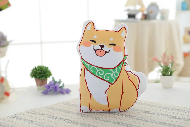 tushetou pillow Милая Желтая Собака Плюшевые игрушки Шиба ину ткань кукла Зима Рука теплая мягкая подушка подарок на день рождения Дети Девочка - Цвет: tushetou pillow