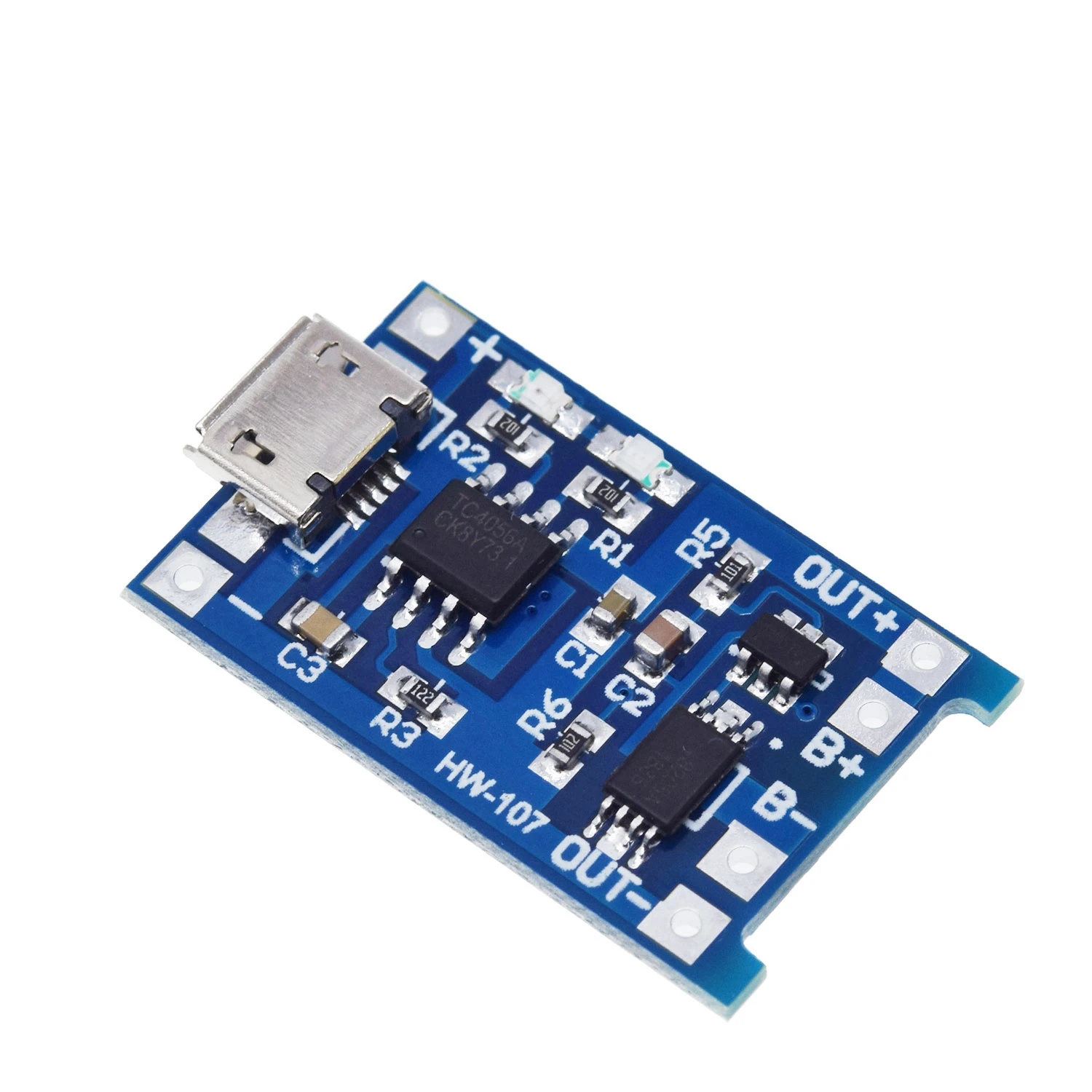 5 шт. Micro USB 5 в 1A 18650 TP4056 модуль зарядного устройства литиевой батареи зарядная плата с защитой двойные функции 1A li-ion