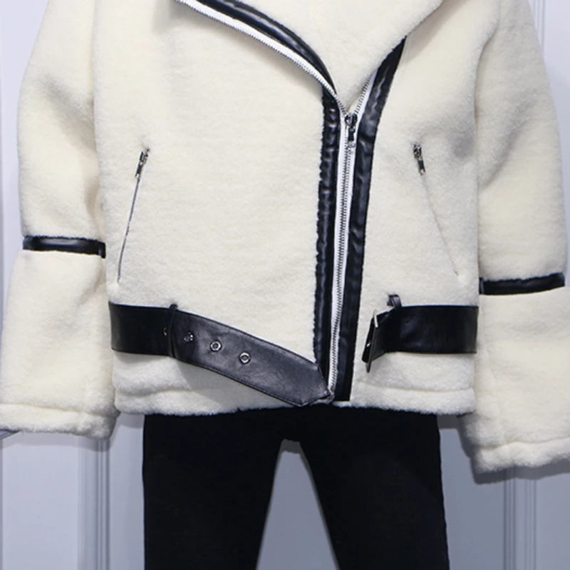 Женские Искусственные меховые пальто цвета слоновой кости брендовые