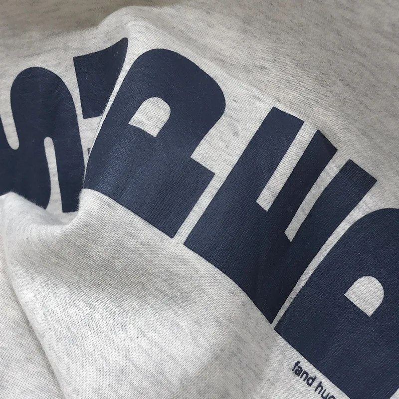 

2021 Spring Sweatshirt Letters Printed Student O Neck Drop Shoulder Fashion Tops Trendy Girls Draw String Hoodies Women Mujer