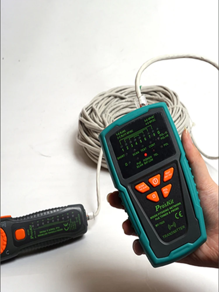 

LED indicator Anti-Interference Cable tracker Pro'sKit MT-7029-C For Twisted pair Socket Detector Tracker Telephone Wire tester
