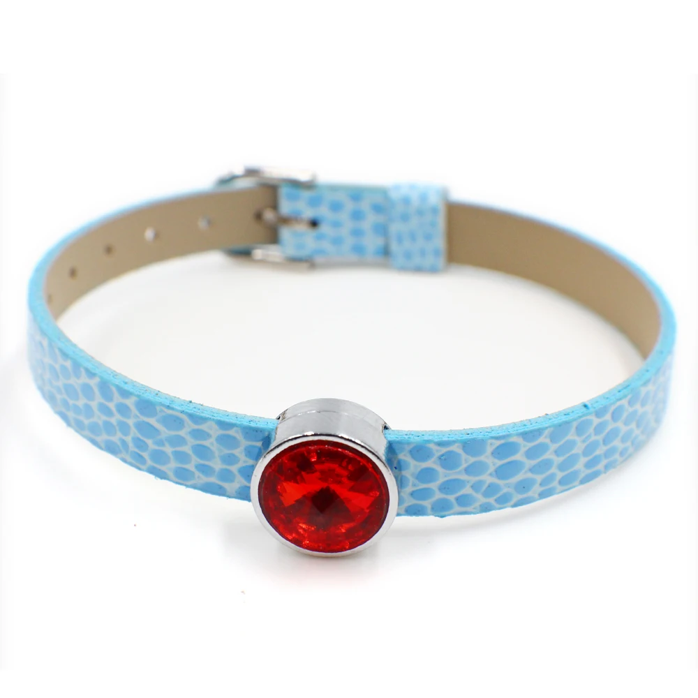 10pcs Slide Charms Birthstone DIY Accessories Internal Dia 8mm Fit Bracelet Necklace Belt Wristband Pet Collar Keychain Gift - купить по