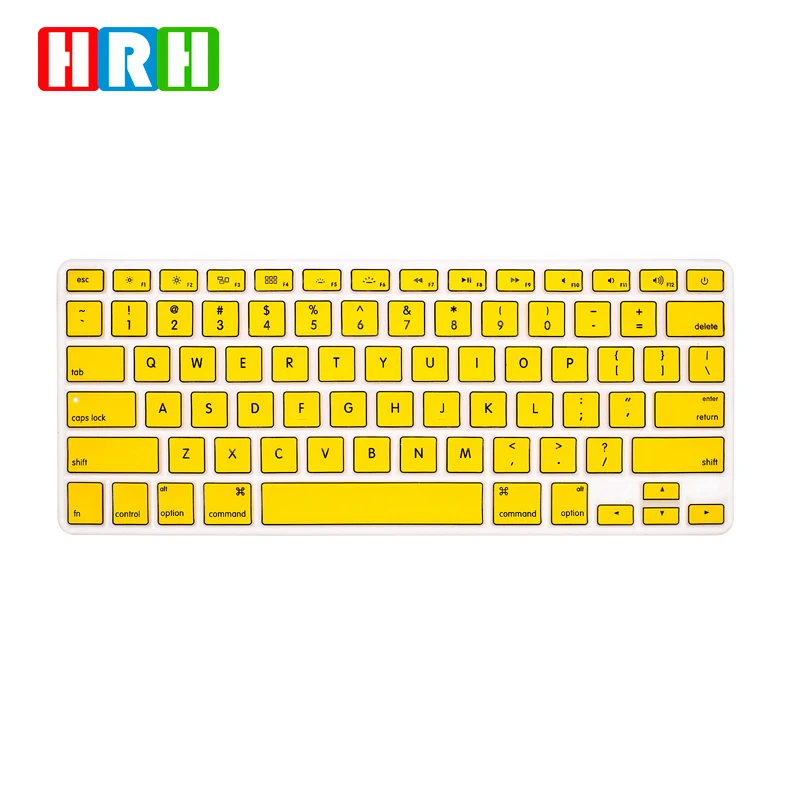 

HRH Slim Dust Cover Silicone Stylish Design English Keyboard Cover Keypad Skin Protector For Macbook Pro 13 15 17 Air Retina US