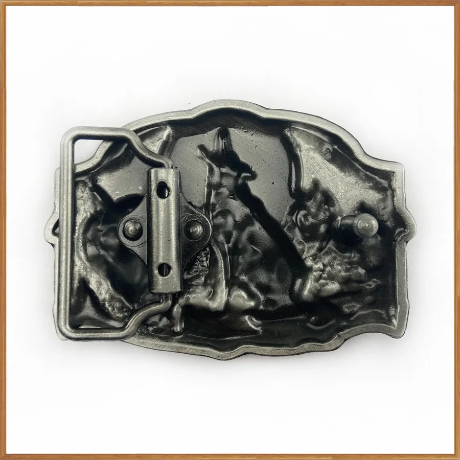 BuckleClub оптовая продажа цинковый сплав Западный Волк голова джинсы подарок пряжка