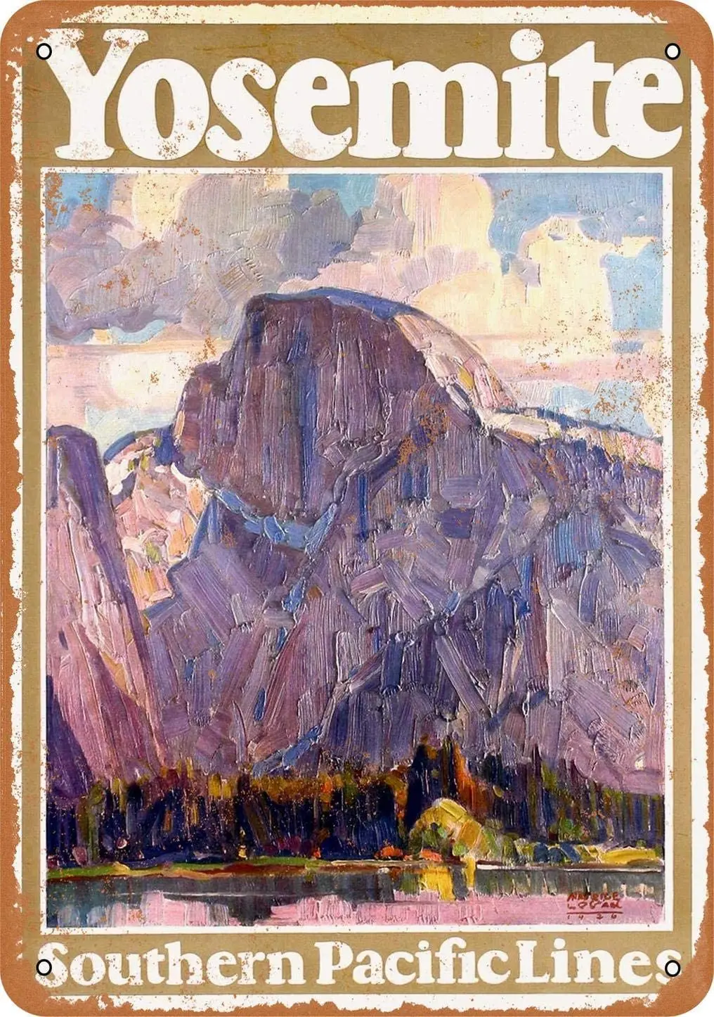 

876 Santa Fe Railroad Through Kansas Vintage Look Metal Sign 8x12 Inches Wall Decor metal flowers wall decor Christmas gifts