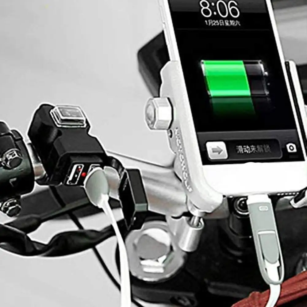 Зарядное устройство на руль мотоцикла с двумя USB-портами 1 а/А | Автомобили и
