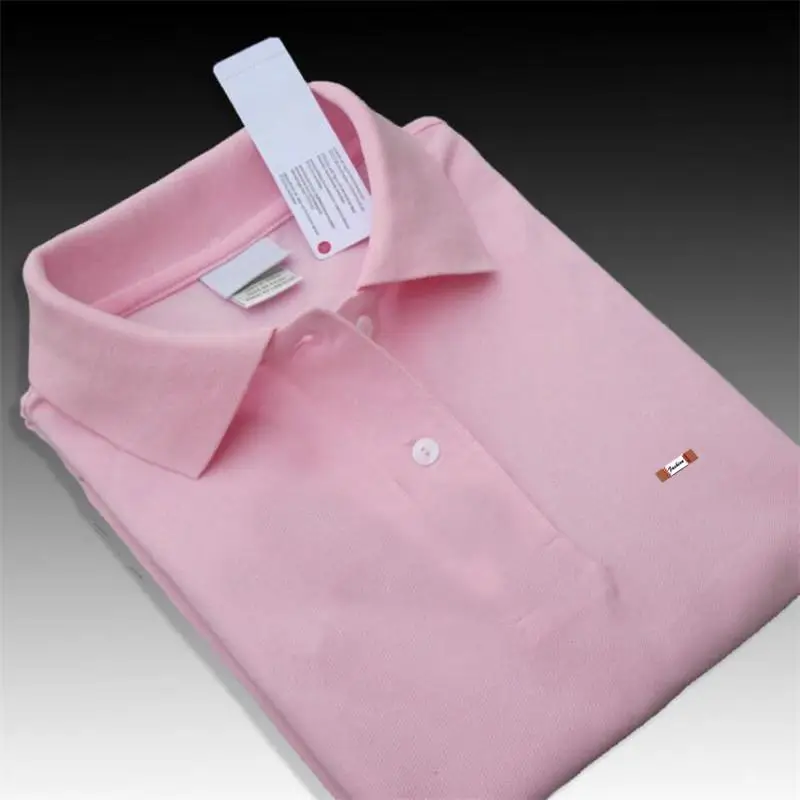 Рубашка поло женская с коротким рукавом 100% хлопок Повседневная модная