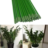 10pcs 50cm with cable ties balcony iron wire plant support stake outdoor garden lightweight green sticks flower easy install