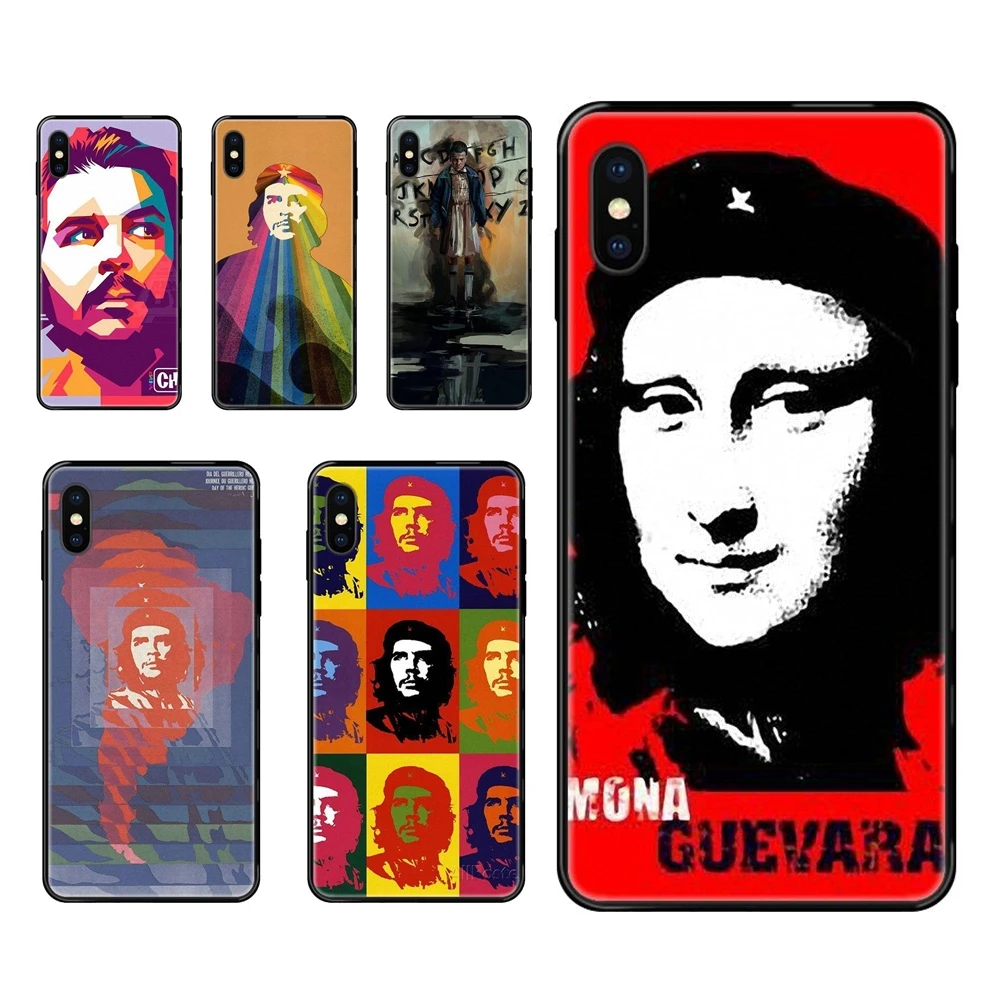 Черный мягкий чехол из ТПУ для Huawei Honor 6A 7A 7X 8C 8X 9 9A 9I 9X 10 10I 20 20I 20S Lite Pro Ernesto Guevara El Che