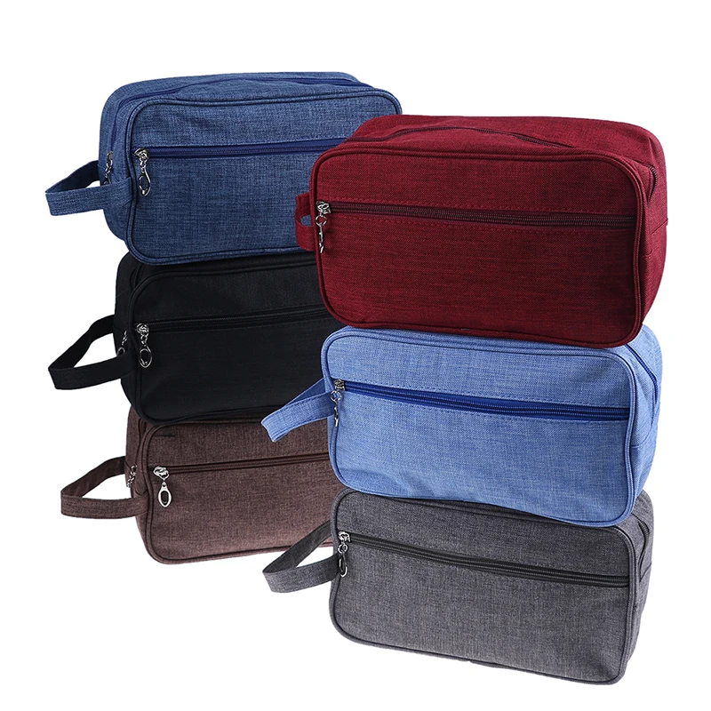 

1Pc Women Men Cosmetic Canvas Case Makeup Bag Women Travel Waterproof Toilet Bags