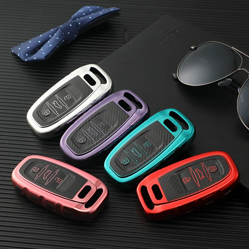 Fashion Soft TPU Car Remote Smart Key Cover Fob Case Shell For Audi A1 A3 A4 A5 A6 A7 A8 Quattro Q3 Q5 Q7 2009-2015 Accessories |