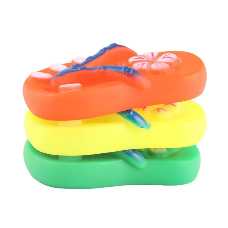 1 Piece Random Color Rubber Pet Puppy Toy Chew Play Slipper Flip-flops Shape Squeaky Sound Cute for Small Dogs Supplies | Дом и сад