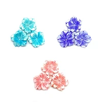 3 piecespack of natural shell flower beads womens crafts wholesale for diy jewelry necklace bracelet making loose beads 17mm
