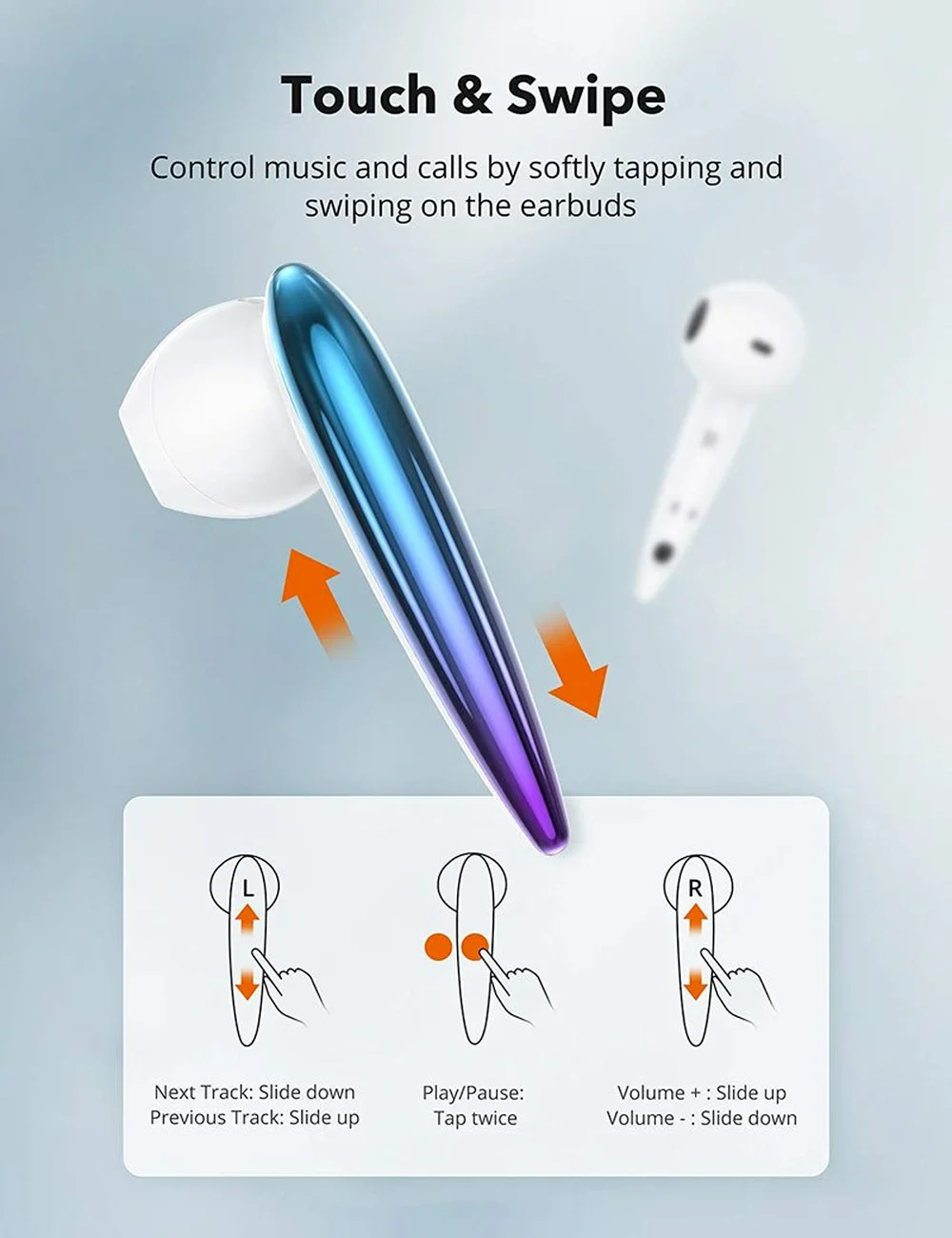 TaoTronics SoundLiberty 80 Bluetooth Earphones Wireless Earbuds TWS AptX IPX7 Waterproof Earphone with AI Noise Canceling Mic |