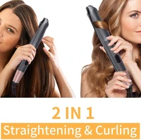 professional straightening curling adjustable temp for all hair types iron flat iron with hair care dual voltage iron 2 in 1