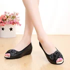 Tilocowженские босоножки из натуральной кожи; Летние туфли на танкетке; Женская обувь с бантом-бабочкой; Обувь для мам с закрытым каблуком; 2020