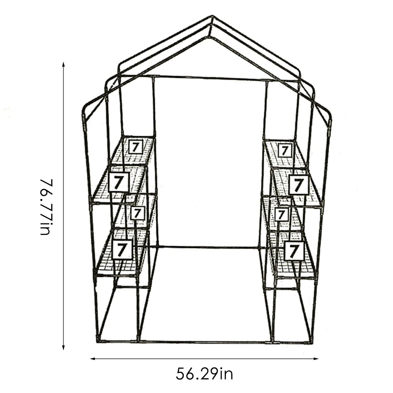 

Waterproof Anti-UV PVC Grid Garden Walk-in Greenhouse Plant Cover