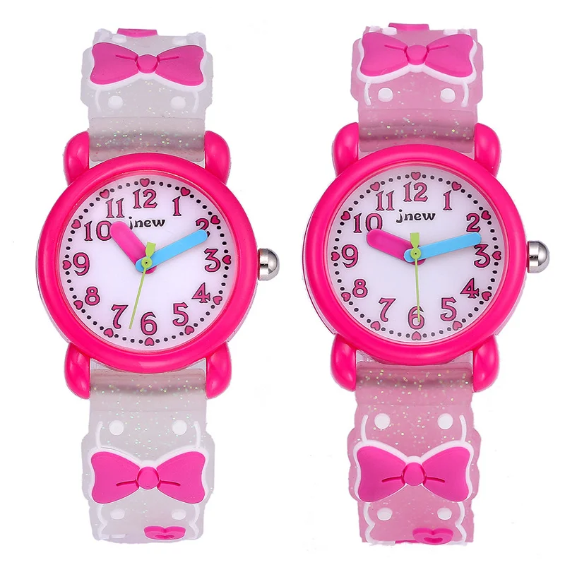 

Водонепроницаемые детские часы, 3D Мультяшные разноцветные спортивные наручные часы с бантом для девочек, студенческие электронные часы, Де...