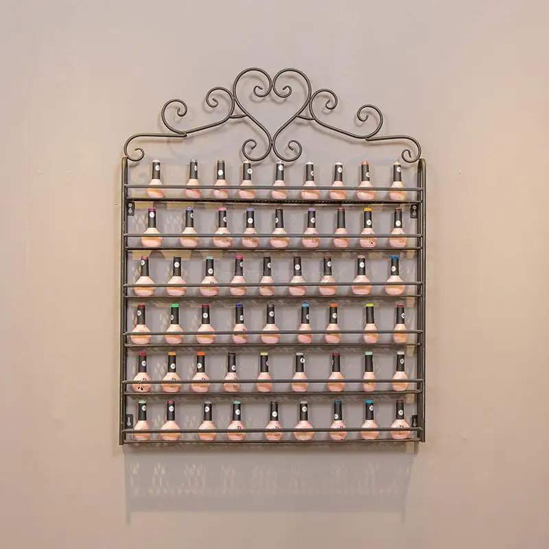Nail rubber nail polish nail shelf wrought iron cosmetics wall hanging display rack display shelf storage rack