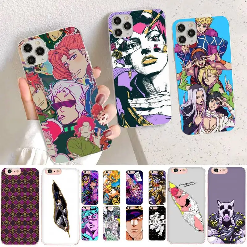 

YNDFCNB JOJO’S BIZARRE ADVENTURE OVER HEAVEN JoJo Anime Phone Case for iphone 13 11 12 pro XS MAX 8 7 6 6S Plus X 5S SE 2020 XR