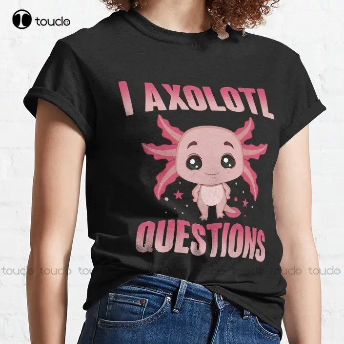 

Новинка I Axolotl вопросы рыба Классическая 23 Футболка хлопковая футболка