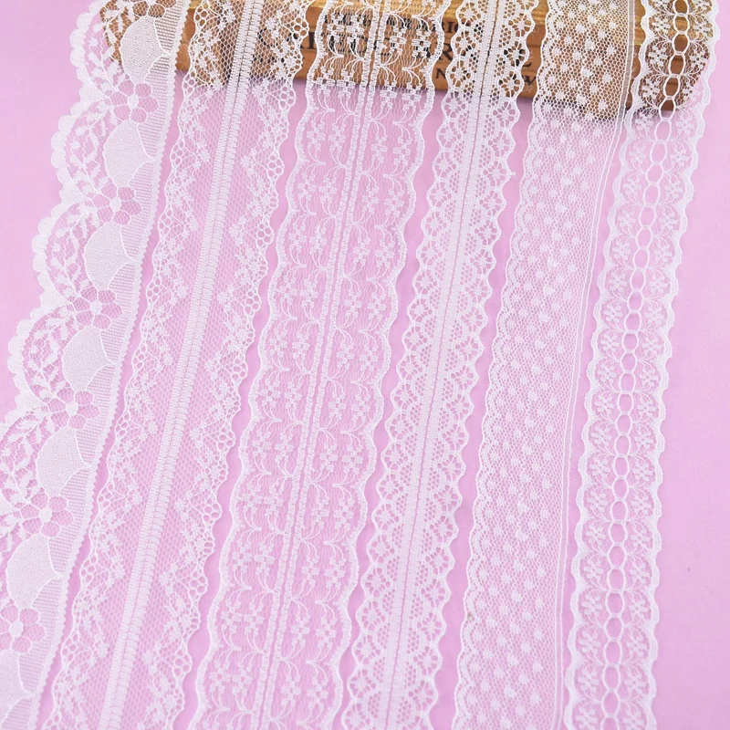 10 ярдов белая кружевная лента декоративная отделка ткань одежда вышитый шнур для