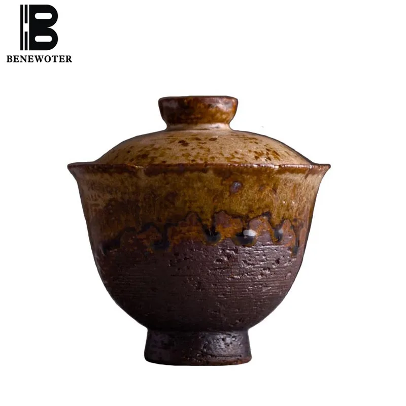 220 мл Винтаж японский Стиль грубая Gaiwan китайский Керамика чайный набор кунг фу