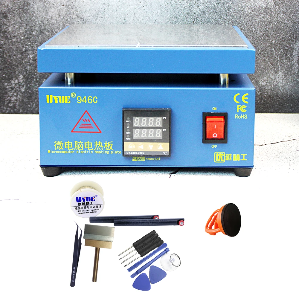 

LCD Digital Display Preheating Station Heating Station UYUE 946C Hot Plate Preheat Station Phone Screen Replace Seperator