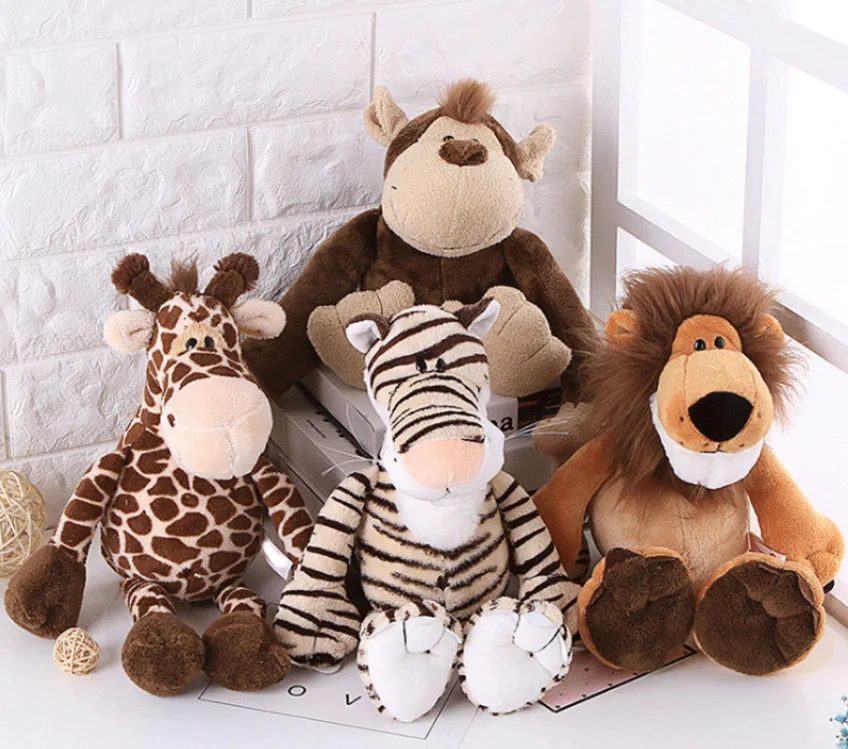 

Cute 23 cm big giraffe/tiger/lion/orangutan/monkey cute plush stuffed animal doll toy children's Christmas gift melody plush