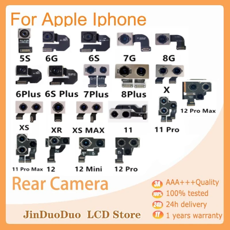 Оригинальная задняя камера Flex для iPhone 4s 5 5S 5C SE 6 6S 7 8 Plus X MAX XR XS 11 запасные части
