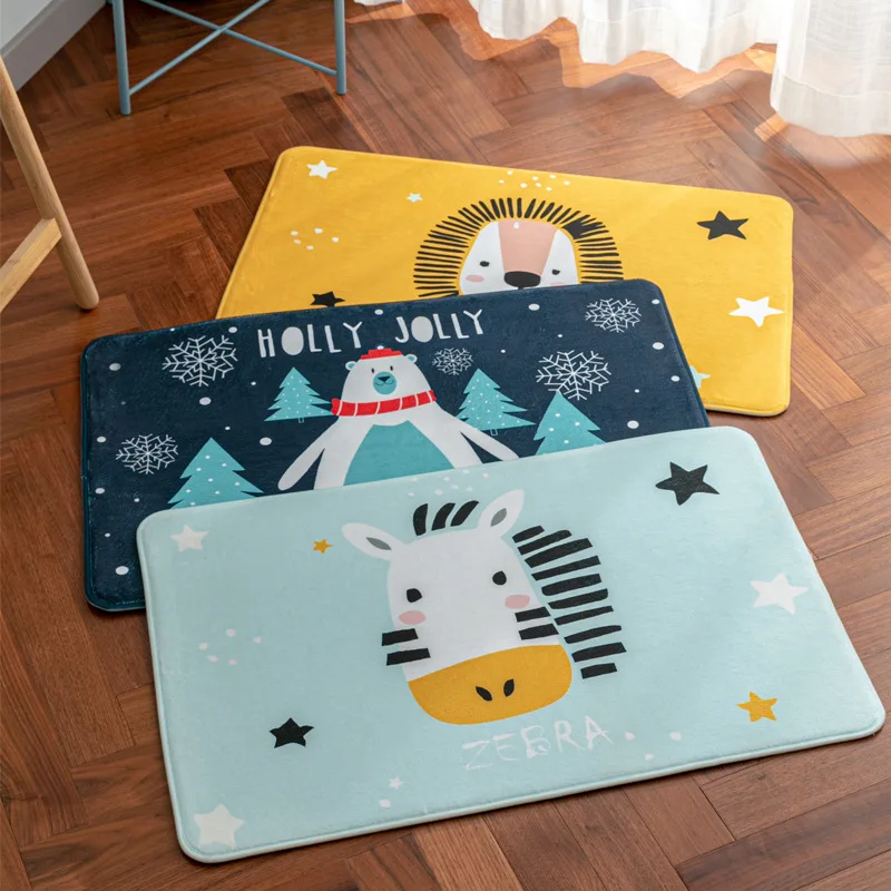 Мультяшный коврик с рождественским дизайном Коврик для двери свежий стиль милые