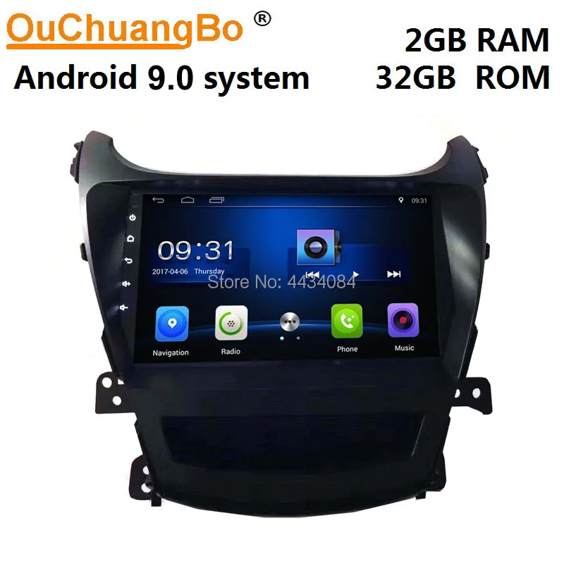 Ouchuangbo Автомобильный gps Радио стерео аудио плеер для Elantra 2015 поддержка 4 core wifi USB