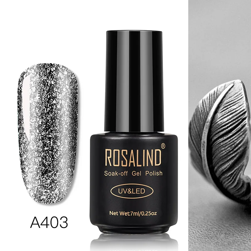 RAA403 ROSALIND Гель-лак с блестками Гель-лак для ногтей гибридные Лаки гель блестящая живопись ногти искусство поли УФ Топ базовый праймер для маникюра - Цвет: RAA403