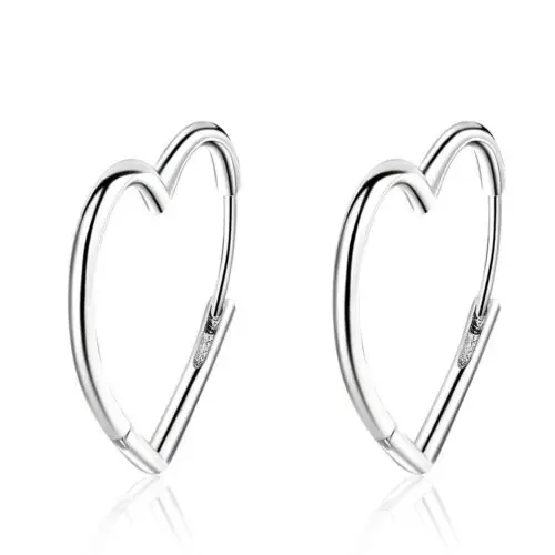 

Earrings Jewellery Alloy Heart Hoop Women Costume Huggie