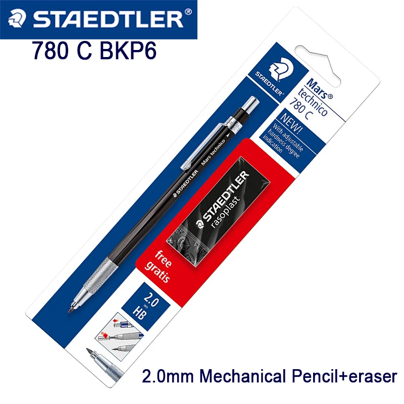 

Staedtler Mars technico 780 C BKP6 2.0mm Automatic Mechanical Pencil Professional drawing design engineering