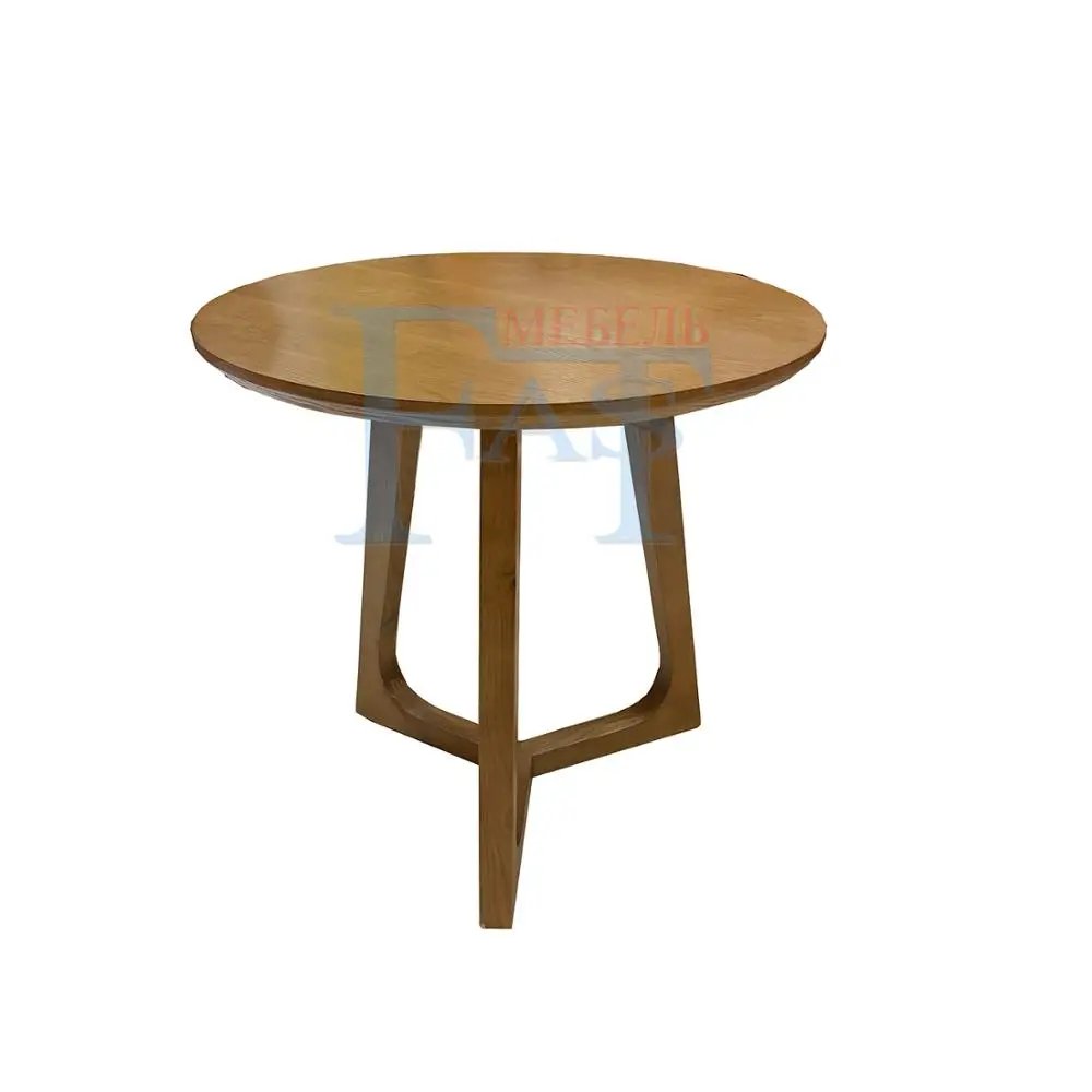 Круглый журнальный столик кухонный стол деревянный с Буковые ножки МДФ Высокое