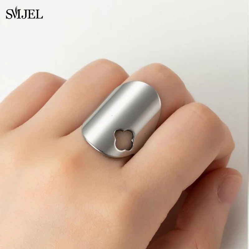 Набор Колец SMJEL из нержавеющей стали для женщин и мужчин, обручальные кольца с изменяемым размером, серебристого цвета, подарочные аксессуары Набор Колец SMJEL из нержавеющей стали для женщин и мужчин, обручальные кольца с изменяемым размером, серебристого цвета, подарочные аксессуары