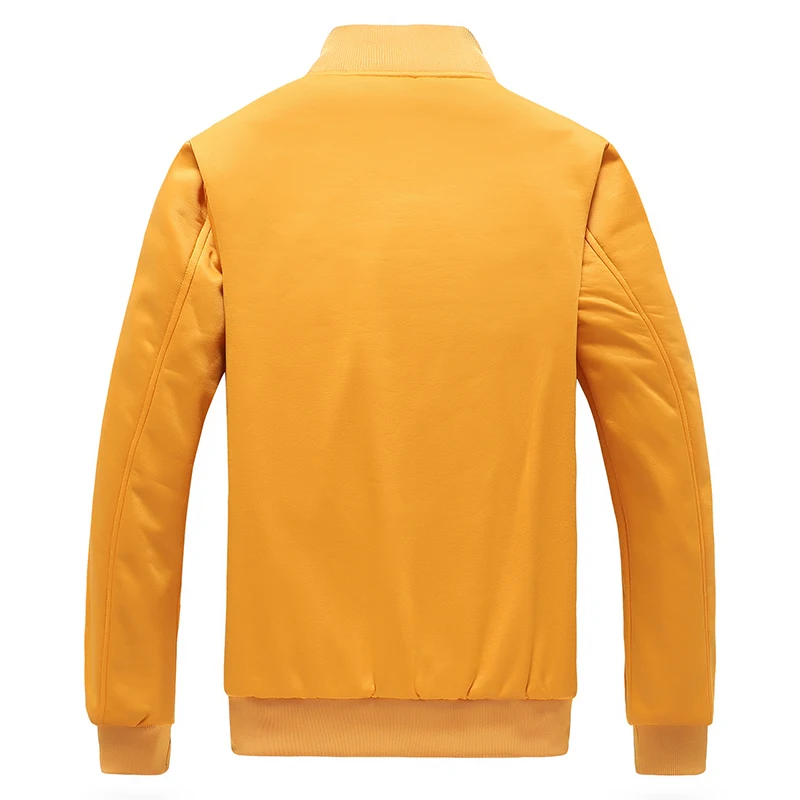 Куртка-бомбер мужская однотонная на молнии в стиле хип-хоп | Мужская одежда