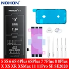 Оригинальный аккумулятор NOHON для Apple iPhone 5 6 S 5S 6 S 7 8 Plus X XR XS Max 11 Pro SE 2020 i 5C, аксессуары для замены