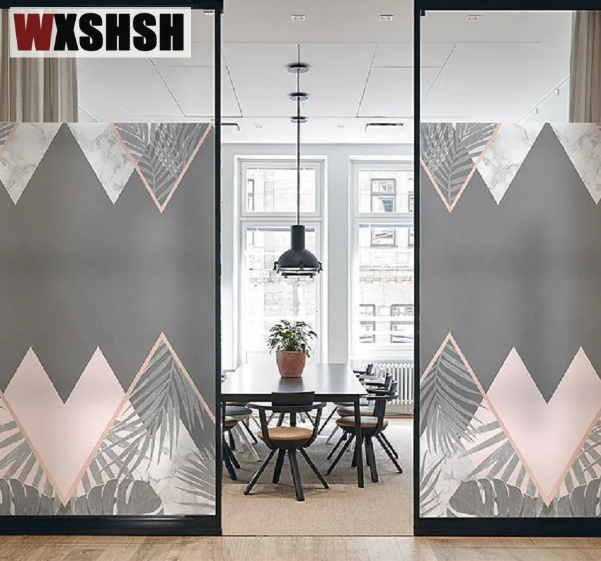 Статическая липкая оконная пленка размер под заказ 90 см x 100 стильная матовая