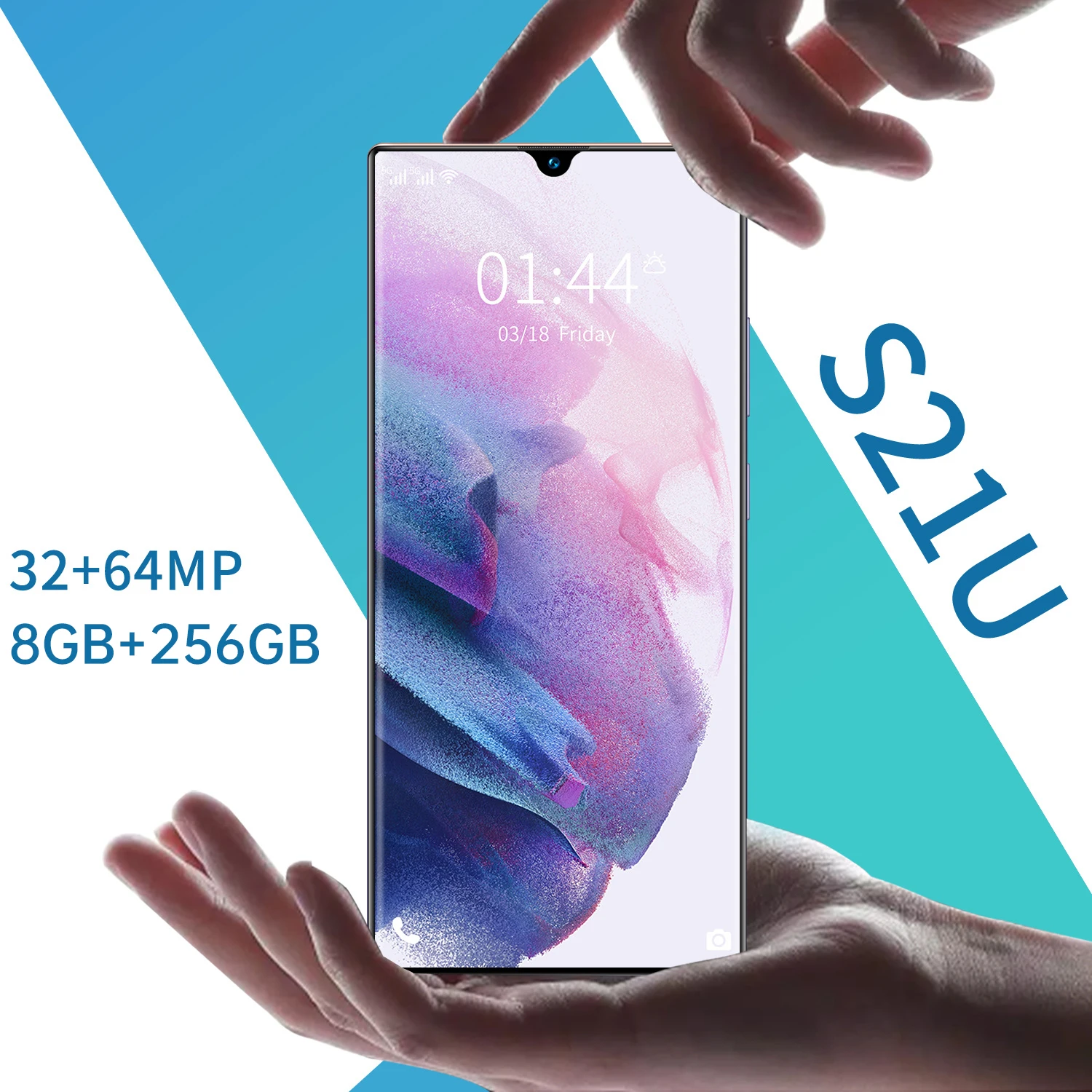 

Global 2021 16+512GB Dace Core Face Fingerprint ID Andriod 11 Mobile Phone MTK6889 6.9 Inch Full Screen Dual SIM Smartphones