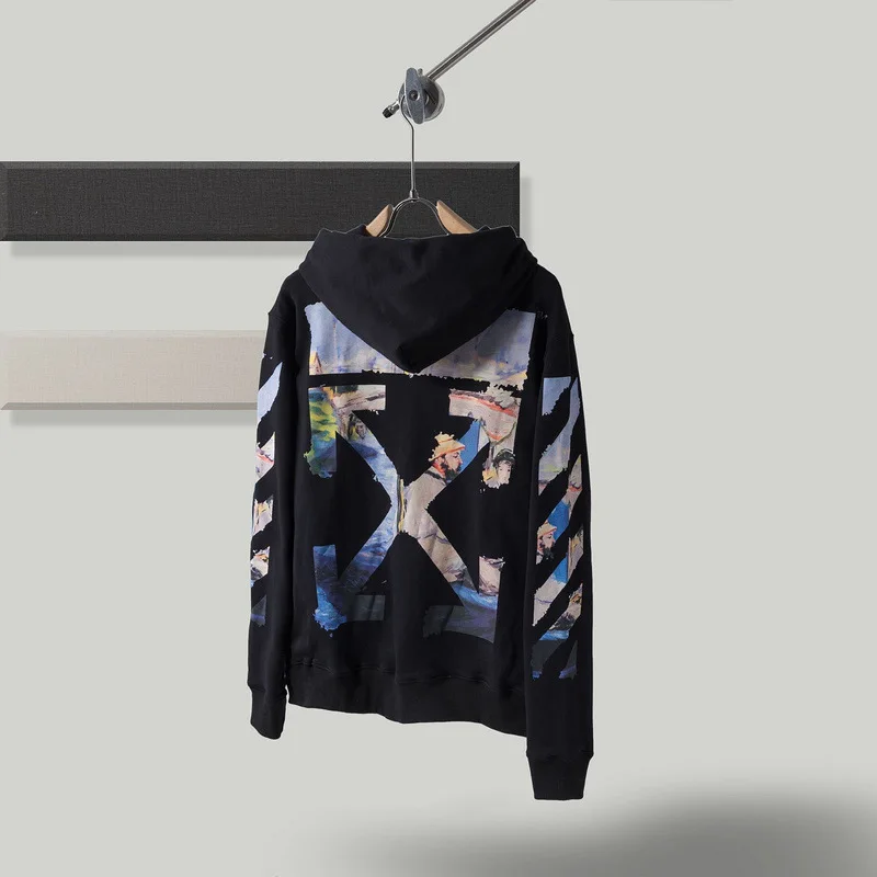

Chao brand ow zipper Cotton Hooded Jacket men's and women's cotton