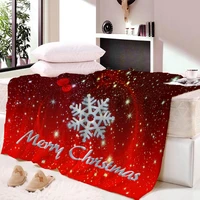 christmas blanket for sofa car bed cover snowflake deer noel fleece plush throw blanket warm winter kid children adult bedspread