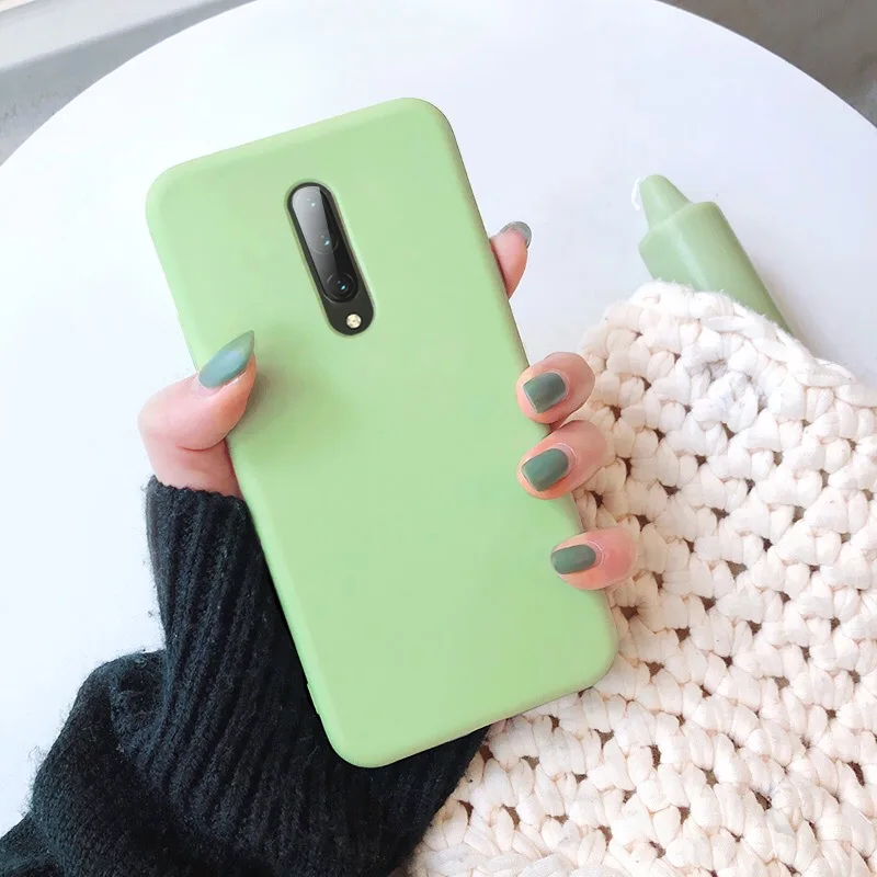 Чехол для oneplus 7t pro 5t 6t чехол для телефона тонкие мягкие крышки для one plus 5 6 etui оболочка funda - Цвет: green